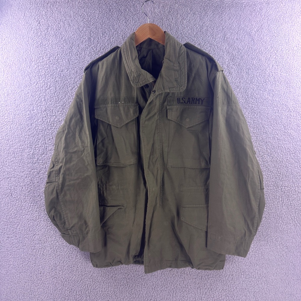 Vintage 1977 US Army M-65 Field Jacket John Ownbey Co Olive Drab Small Regular